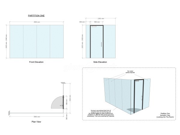 L.I.P. Construction (Lockerbie, Dumfries and Galloway): Glass Corner Room Cubicle With Soundproofing In Scotland