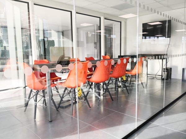 The Media Image (Lambeth, London): Acoustic Glass Office Partitions With Black Frame