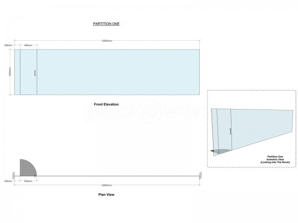 Linear Investments Ltd (Westminster, London): Frameless Glass Partitioning Office Fitout