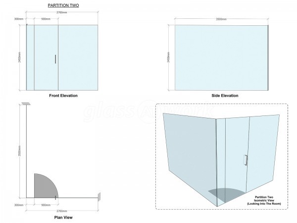 Linear Investments Ltd (Westminster, London): Frameless Glass Partitioning Office Fitout