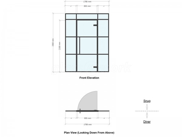 Residential Project (Hanwell, London): Heritage Black Metal Framed Glass Door Partition For Snug