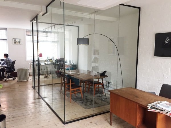 Bonafide Films (Camden, London): Acoustic Glass Wall and Door With Jet Black Frame