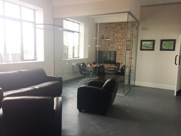 Security Company (Acton, London): Small Glass Corner Office