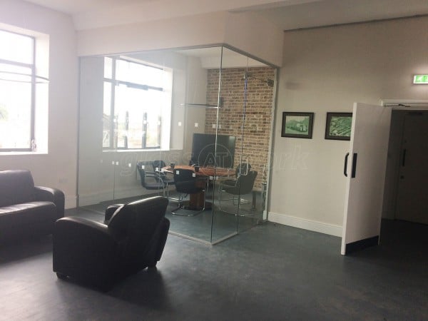 Security Company (Acton, London): Small Glass Corner Office