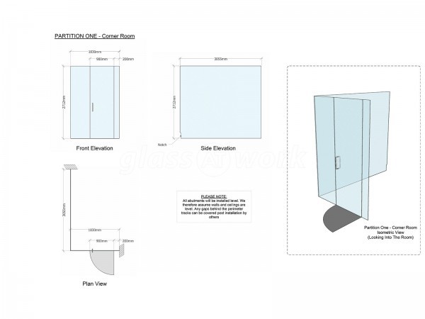 Security Company (Acton, London): Small Glass Corner Office