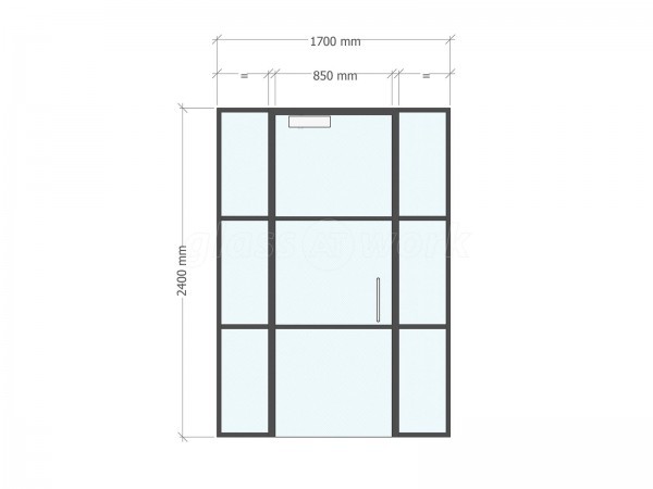 Domestic Project (Wakefield, West Yorkshire): T-Bar Warehouse-Style Glazed Wall and Door