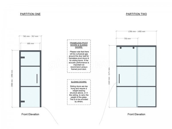 Residential Project (Woking, Surrey): Black Framed Glass Wall and Sliding Door, Plus A Standalone Glass Door