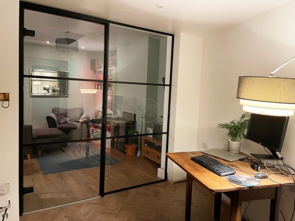 Domestic Project (Sale, Greater Manchester): Home Office Industrial-Style Glass Wall and Door