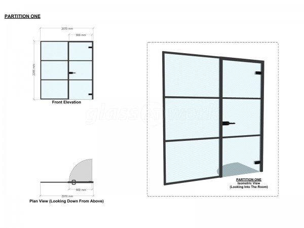 Domestic Project (Sale, Greater Manchester): Home Office Industrial-Style Glass Wall and Door