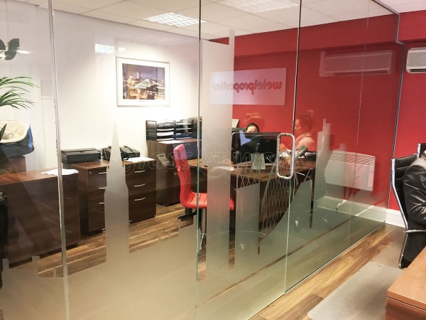 We Let Properties (Central Manchester): Glass Partition With Skyline Film Manifestation