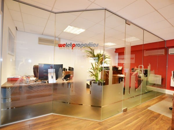 We Let Properties (Central Manchester): Glass Partition With Skyline Film Manifestation