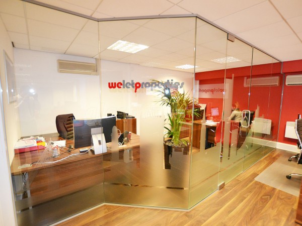 We Let Properties (Central Manchester): Glass Partition With Skyline Film Manifestation