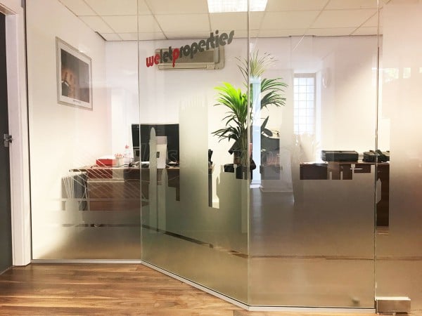 Faceted Glass Office Partitioning