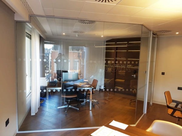 Faceted Glass Office Partitioning