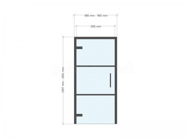 Domestic Project (Kettering, Northamptonshire): Black Framed Metal and Glass Door