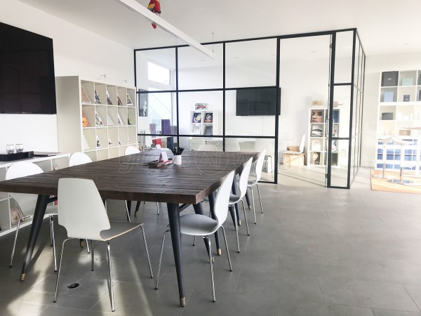 Made By Cousin (Southwark, London): T-Bar Industrial Style Corner Room Black Panelled Glazing