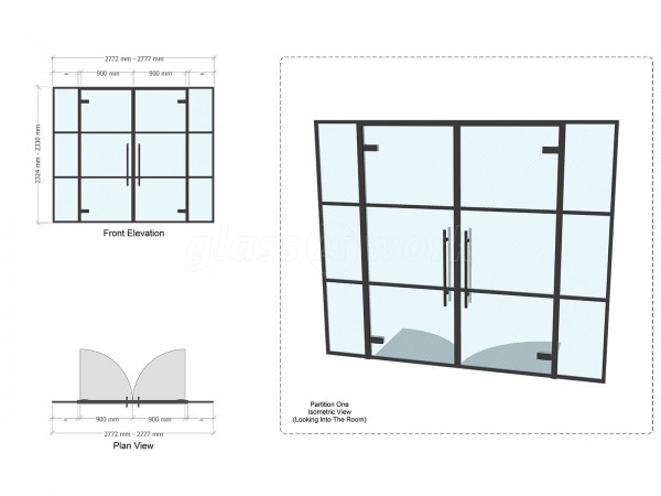 Residential Project (Epsom, Surrey): T-Bar Slimline Glass Double Doors With Black Aluminium Frame