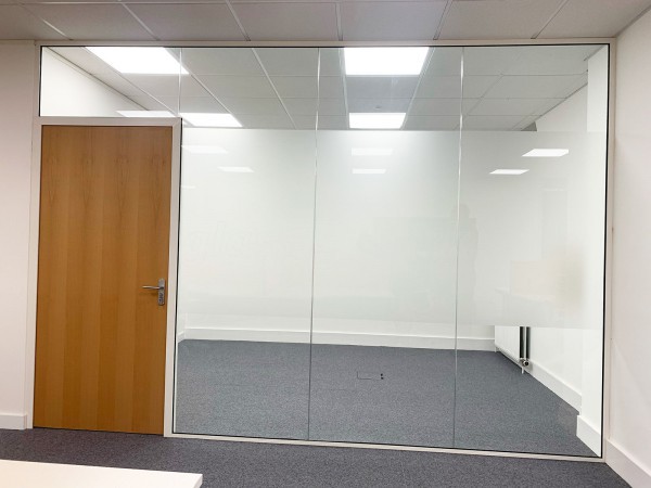 Solicitor's Office (Luton, Bedfordshire): Toughened Glass Office With Timber Door