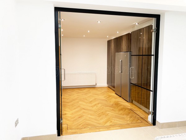 Residential Project (Bury, Greater Manchester): Glass Double Doors With An Industrial Style