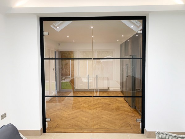 Residential Project (Bury, Greater Manchester): Glass Double Doors With An Industrial Style