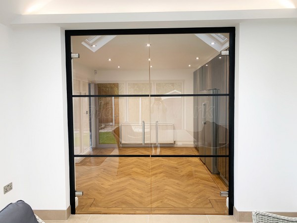 Residential Project (Bury, Greater Manchester): Glass Double Doors With An Industrial Style