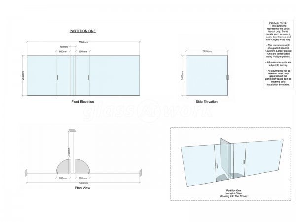 Citrus Mortgages (Milton Keynes, Buckinghamshire): T-Shape Glass Office Walls