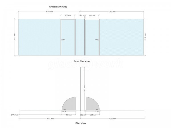 J Mitson Building Contractors (Chelmsford, Essex): Multiple Office Fitout in Single Glazed Acoustic Glazing