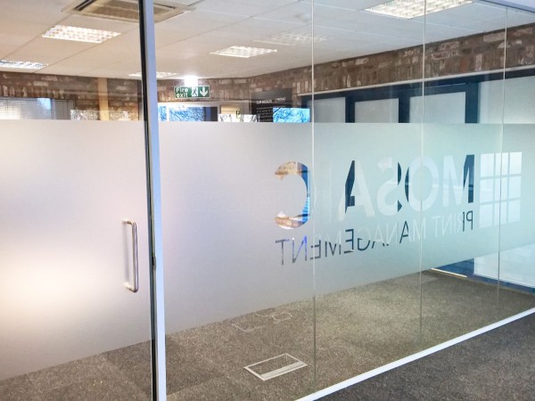 Mosaic Print Management (Long Marston, York): Acoustic Glass Office Partition