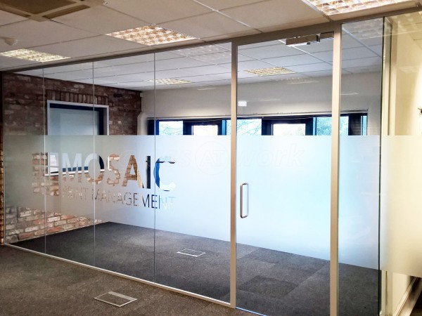 Mosaic Print Management (Long Marston, York): Acoustic Glass Office Partition