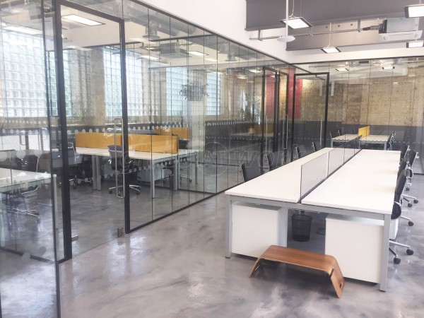 M Squared London Ltd (Dollis Hill, London): Commercial Glass Office Partition Fit-out With Black Track Work