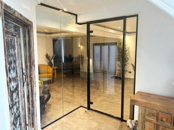 Domestic Project (Bournemouth, Dorset): Corner Partition With Glass Door