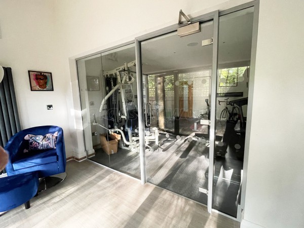 Domestic Project (Claygate, Surrey): Home Gym Glass Wall and Door