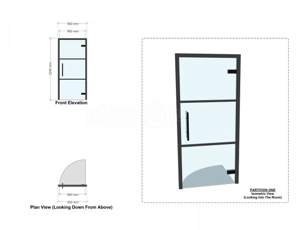 Residential Project (Boston, Lincolnshire): T-Bar Interior Black Metal Framed Glass Walls and Doors