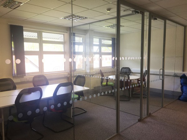 Peak Indicators (Chesterfield, Derbyshire): T-Shaped Twin Glass Office Partition