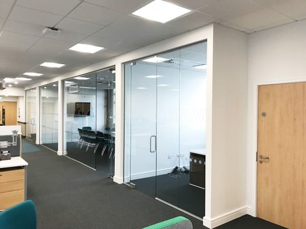 Leisure Technique Ltd (Brough, East Riding of Yorkshire): Single Glazed Glass Office Partitioning