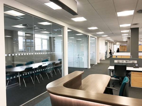 Leisure Technique Ltd (Brough, East Riding of Yorkshire): Single Glazed Glass Office Partitioning