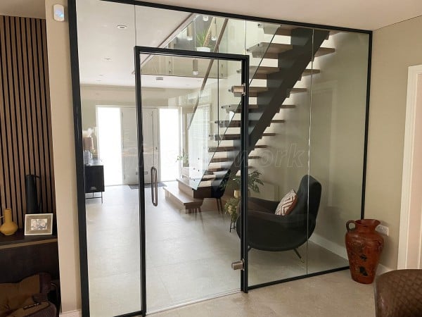 Domestic Project (Huddersfield, West Yorkshire): Internal Frameless Glass Partition With Soundproofing