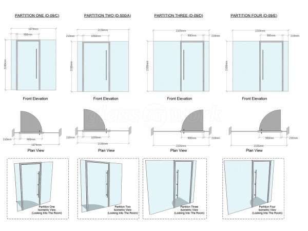 O & P Construction Services Ltd (Sheffield, South Yorkshire): Acoustic Inline Glass Partition Walls with Framed Doors