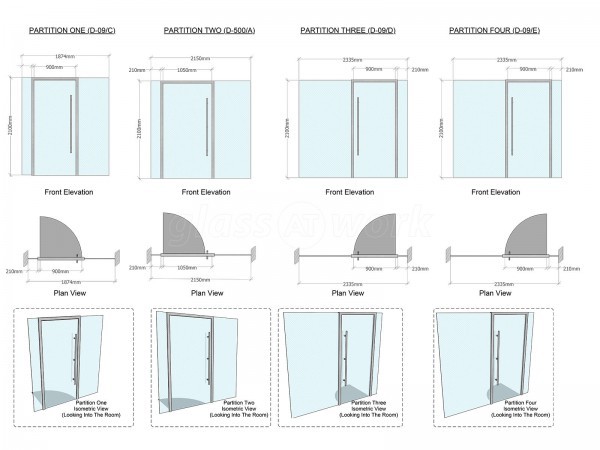 O & P Construction Services Ltd (Sheffield, South Yorkshire): Acoustic Inline Glass Partition Walls with Framed Doors