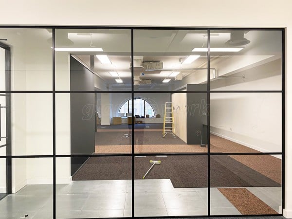 Octopus Architects (Liverpool, Merseyside): Industrial-Style Glass Walls Installation