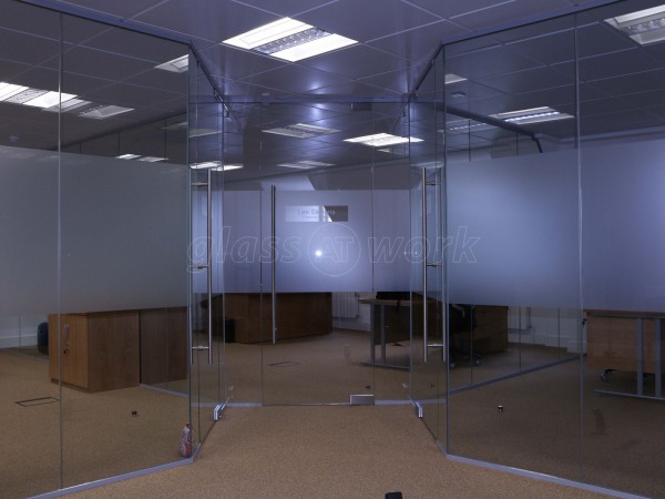 Faceted Glass Office Partitioning