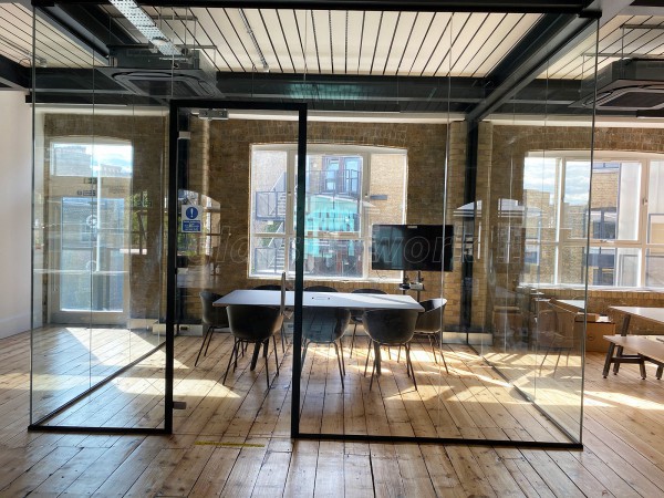 Payfit (Farringdon, London): Glazed Office Meeting Room Finished With Black Frame