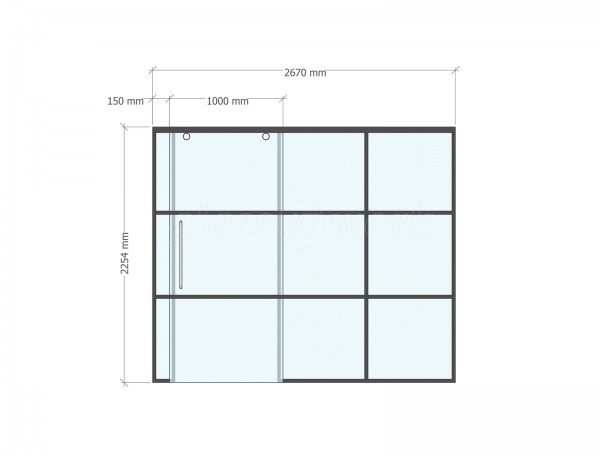 Domestic Project (Ware, Hertfordshire): T-Bar Black Framed Glass Sliding Door Partition