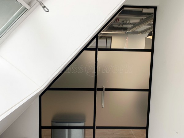 Pico London Ltd (Westminster, London): Full Office Fit-Out in T-Bar Slimline Warehouse-Style Glass Partitioning With Sliding Doors