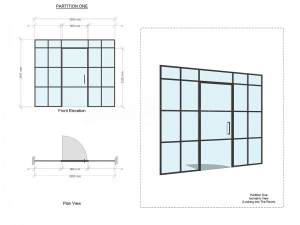 Pink Storm Social (Southam, Warwickshire): Slimline T-Bar Factory Style Glass Wall and Door