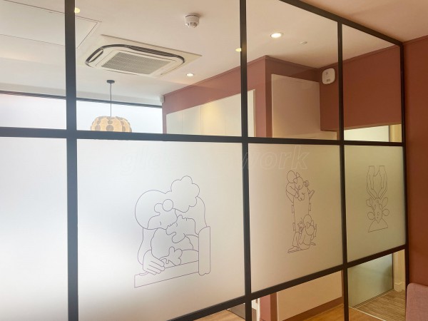 Poppys Funerals (East Sheen, London): Acoustic Metal Banded Glazed Corner Room