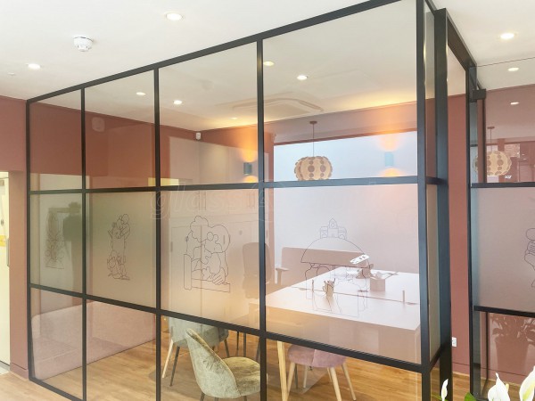 Poppys Funerals (East Sheen, London): Acoustic Metal Banded Glazed Corner Room
