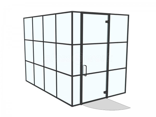 Poppys Funerals (East Sheen, London): Acoustic Metal Banded Glazed Corner Room
