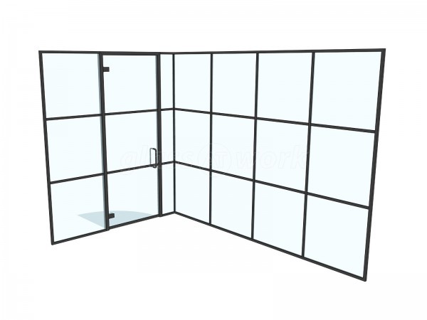 Poppys Funerals (East Sheen, London): Acoustic Metal Banded Glazed Corner Room