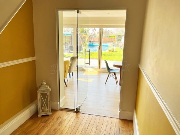 Domestic Project (Hayling Island, Hampshire): Toughened Glass Door and Side Panel